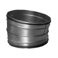 Bogen 15 ° aus verzinktem Stahlblech, mit Lippendichtung, Ø 100 mm