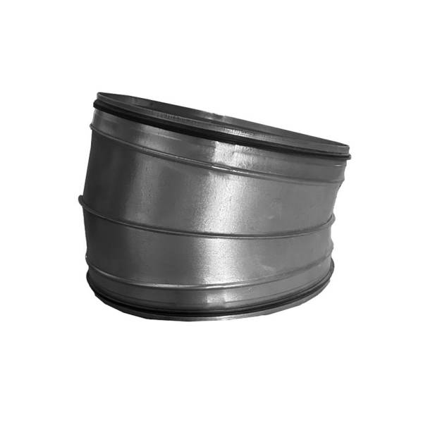 Bogen 15 &deg; aus verzinktem Stahlblech, mit Lippendichtung, &Oslash; 280 mm