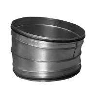 Bogen 15 &deg; aus verzinktem Stahlblech, mit Lippendichtung, &Oslash; 280 mm