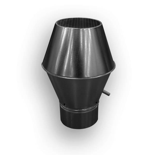 Deflektorhaube rund mit Drahtgitter NW630 mm