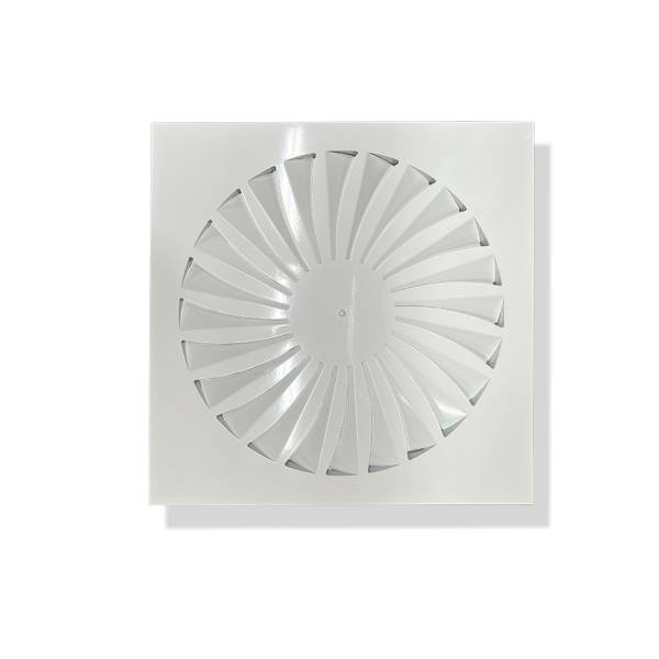 Drallauslass RAL9016 Deckendurchlass eckig 625x625 mm