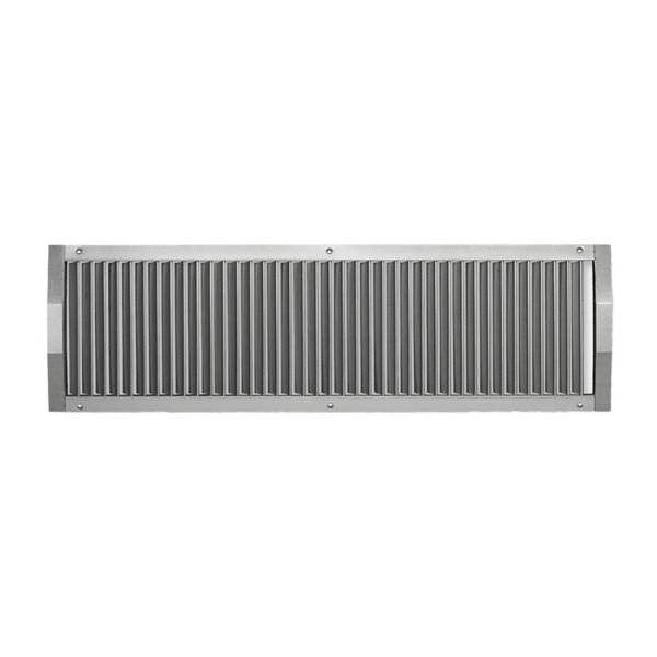 Lüftungsgitter einreihig für Rohreinbau Wickelfalzrohr DN 300-560 SGR 425 x 225 mm