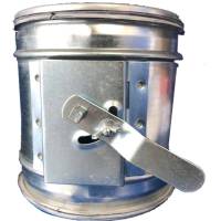 Drosselklappe aus verzinktem Stahlblech, mit Dichtung, Ø100 mm, für Lüftungsrohr