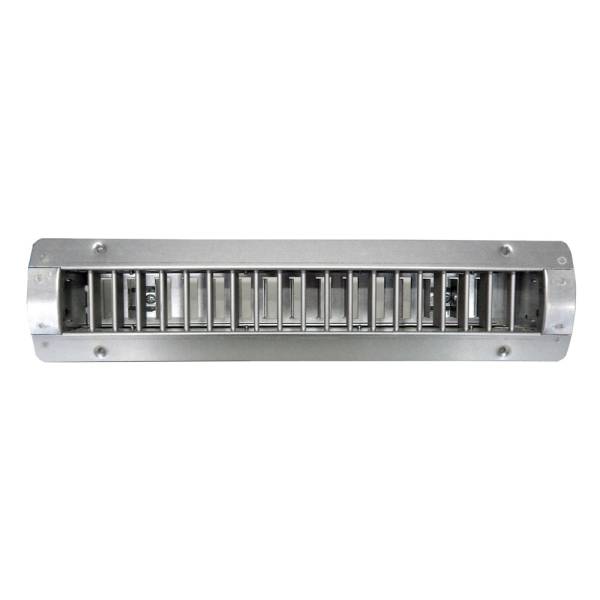 Lüftungsgitter  VNKM -R1 1025x125mm regelbar Rohreinbau Wickelfalzrohr mit Luftmengenregulierelement Frontgitter