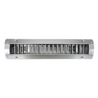 Lüftungsgitter  VNKM -R1 1025x125mm regelbar Rohreinbau Wickelfalzrohr mit Luftmengenregulierelement Frontgitter