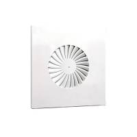 Drallauslass RAL 9016 eckig Deckendurchlass Ø400 auf 600x600mm Platte