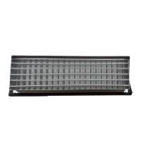 Lüftungsgitter zweireihig 825 x125mm für Rohreinbau Wickelfalzrohr DN 160-900 SGR