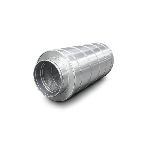 SONDERPOSTEN: Rohrschalldämpfer Ø 125 mm, Dämmung: 50 mm, Länge: 1200 mm aus verzinktem Stahlblech RSD