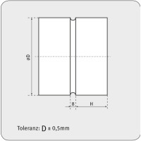 Muffe f&uuml;r Formteile aus verzinktem Stahlblech, &Oslash; 280 mm, L&uuml;ftung