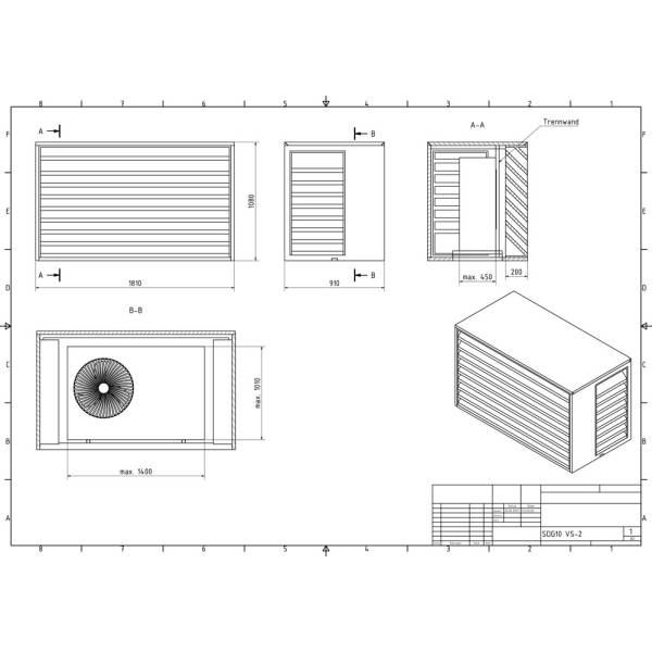 SDG10 VS-2 1080 x 1810 x 910mm