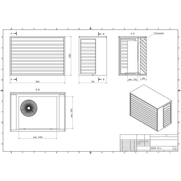 SDG10 VS-4 1280 x 1810 x 910mm