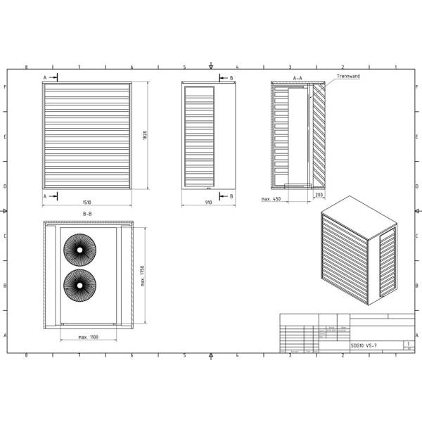 SDG10 VS-7 1820 x 1510 x 910mm