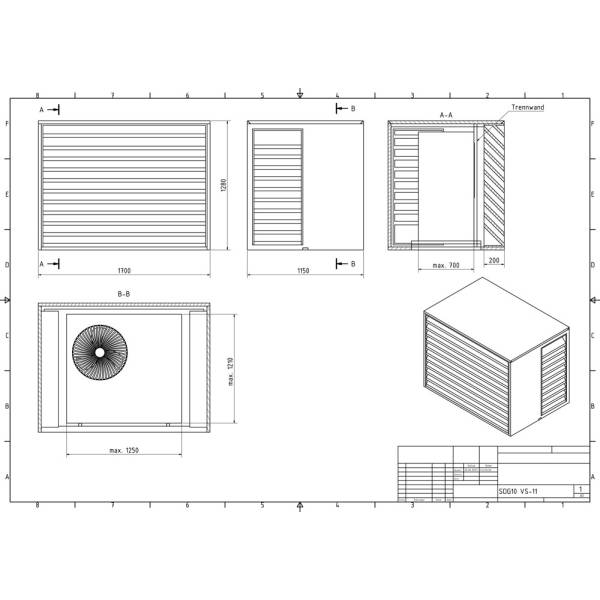 SDG10 VS-11 1280 x 1700 x 1150mm