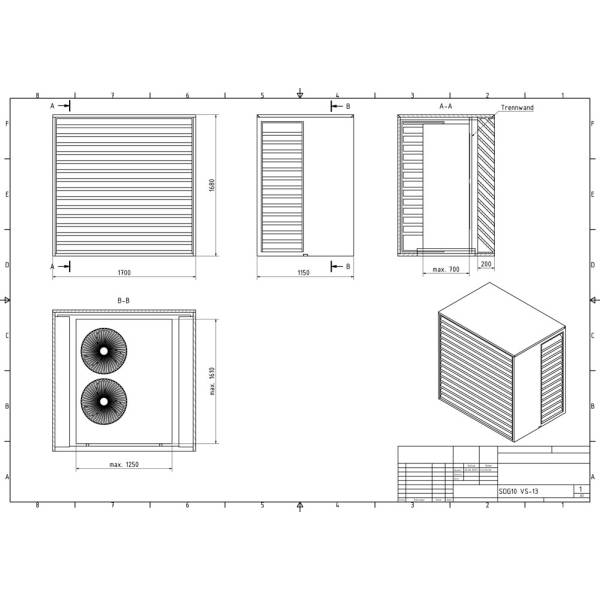 SDG10 VS-13 1680 x 1700 x 1150mm